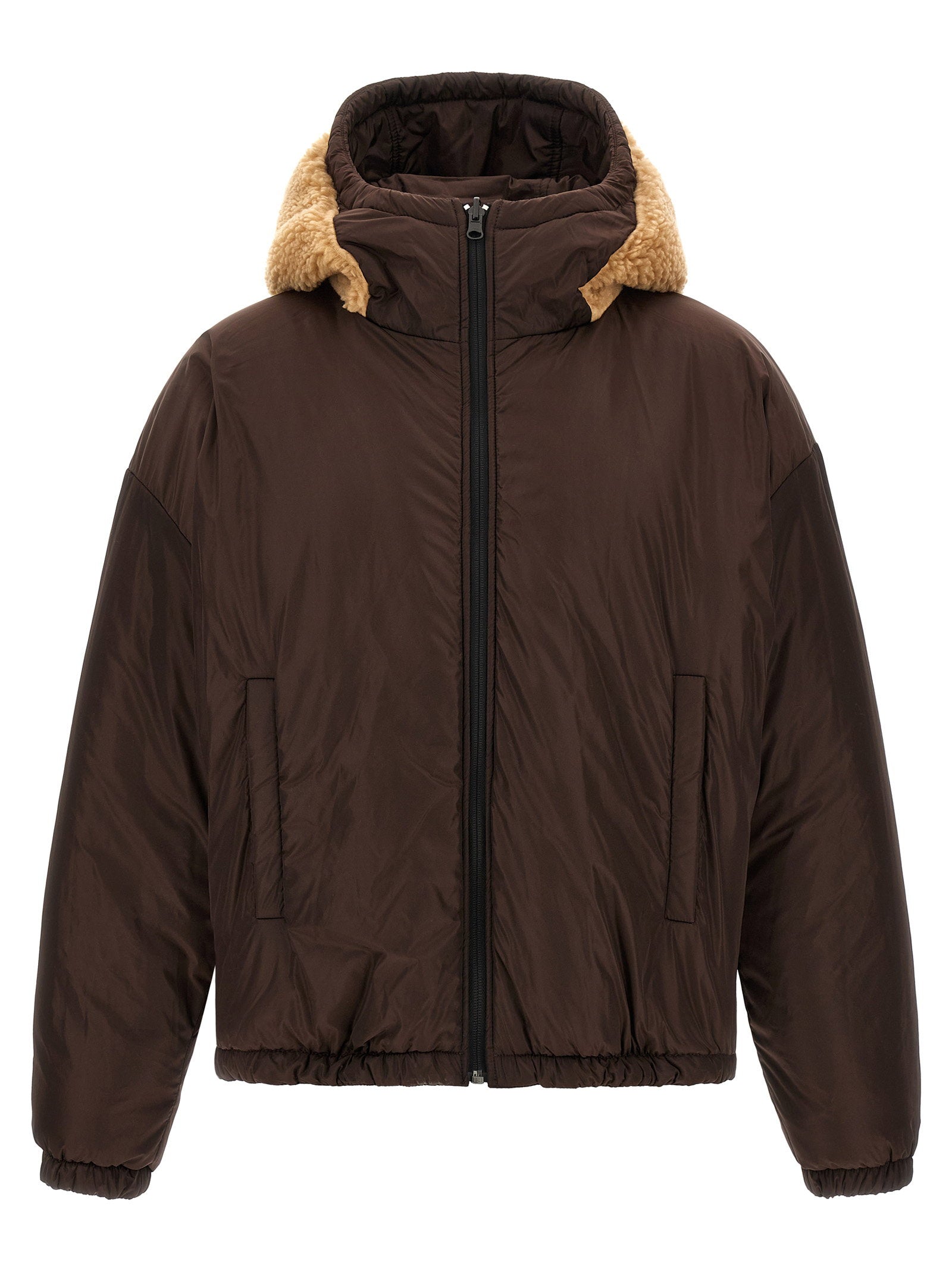 Dsquared2 Teddy Reversible Jacket With Logo Patch