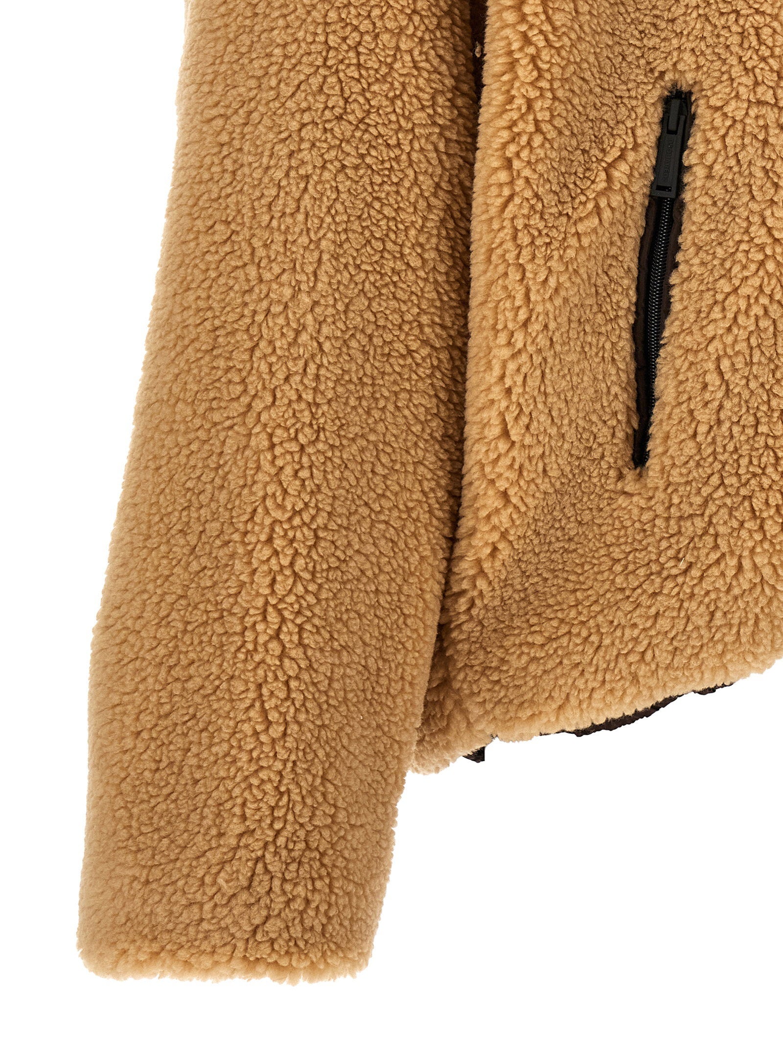 Dsquared2 Teddy Reversible Jacket With Logo Patch