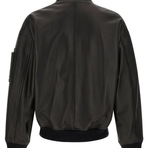 Dsquared2 Leather Bomber Jacket