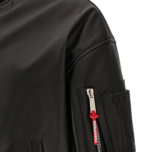 Dsquared2 Leather Bomber Jacket