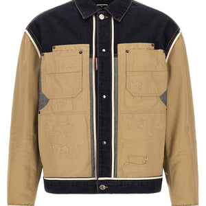 Dsquared2 Two-material Denim Jacket