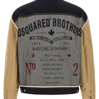 Dsquared2 Two-material Denim Jacket
