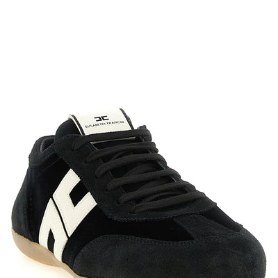 Elisabetta Franchi Nappa And Velvet Sneakers