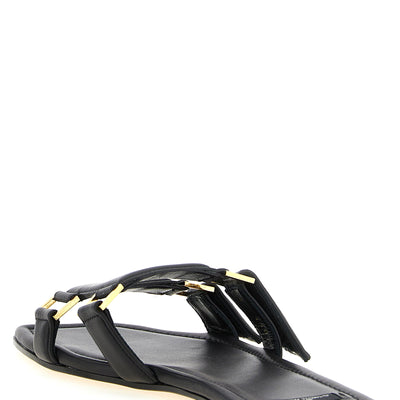 Elisabetta Franchi Nappa Leather Sandals