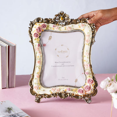 Floral Antique Photo Frame