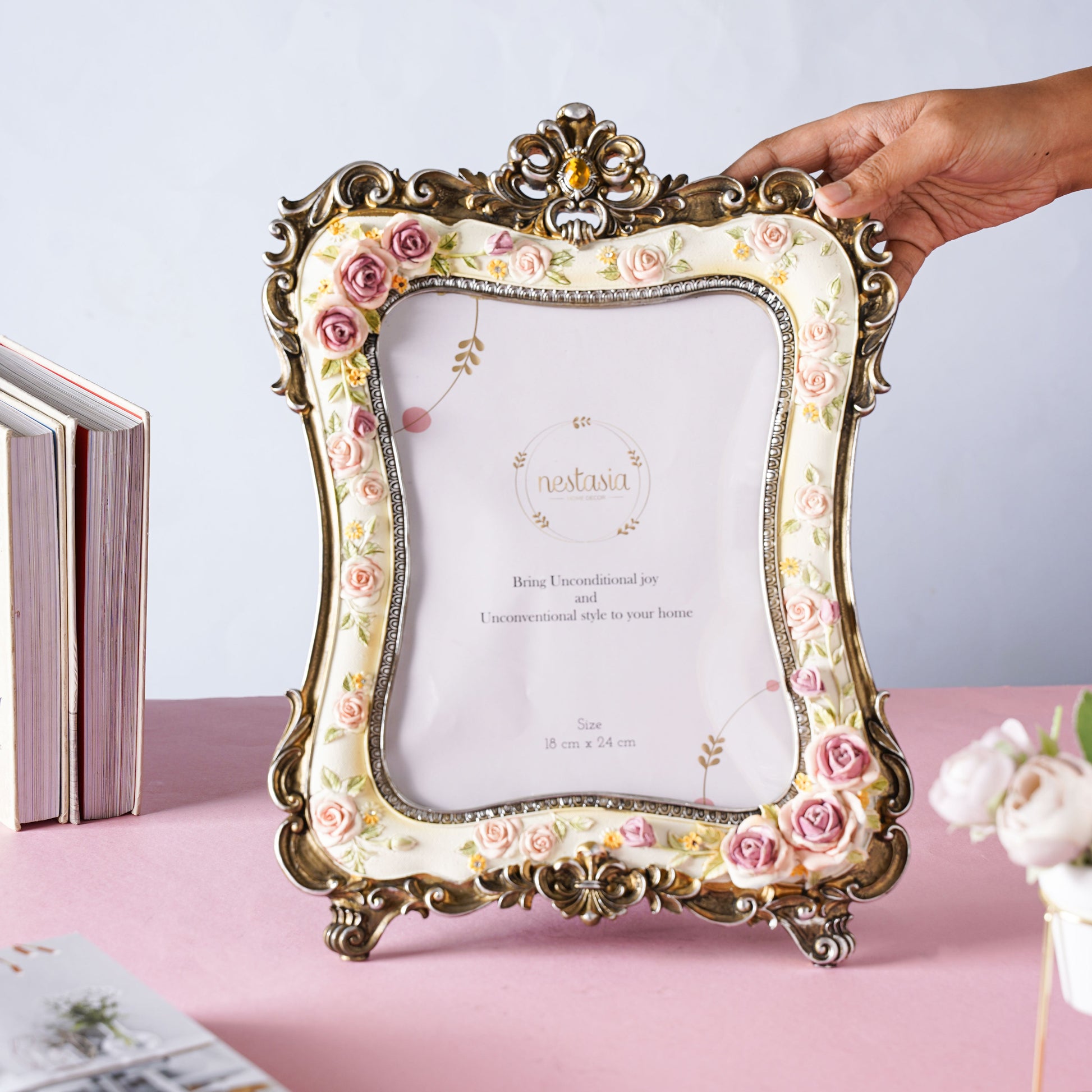 Floral Antique Photo Frame