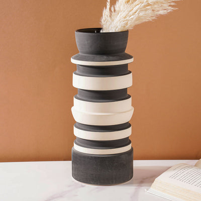 Black and White Ceramic Vase