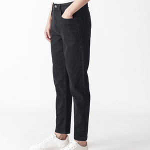 Rare Rabbit Men's Sam Black Dark Wash Mid-Rise Carrot Fit Jeans