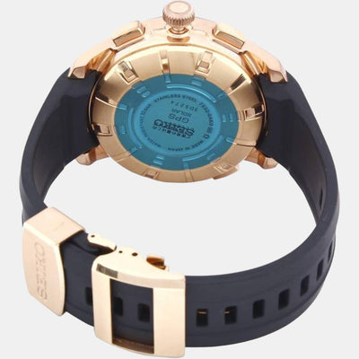 Astron Men Quartz Black Dial Analog Silicone Watch SAS032J1