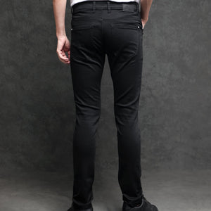 Rare Rabbit Men's Satinx S Black Rinse Wash Mid-Rise Slim Fit Jeans