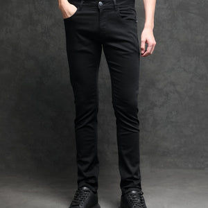 Rare Rabbit Men's Satinx S Black Rinse Wash Mid-Rise Slim Fit Jeans