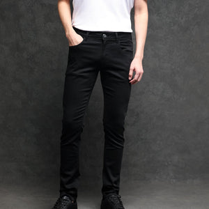Rare Rabbit Men's Satinx S Black Rinse Wash Mid-Rise Slim Fit Jeans