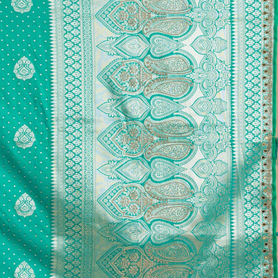 Rama Green Zariwork Banarasi Silk Saree