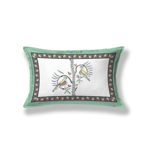 Perky Parrots Peach Pure Cotton Single Bedsheet