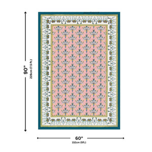 Floral Corsage Peach Pure Cotton Single Bedsheet
