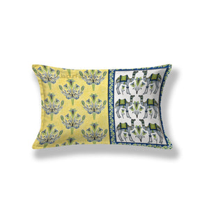 Floral Corsage Yellow Pure Cotton Single Bedsheet