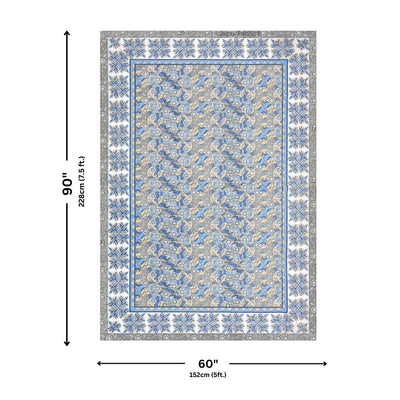 Gracious Spread Grey Cotton Single Bedsheet