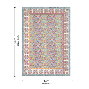 Fresh & Frisky Colourful Pure Cotton Single Bedsheet