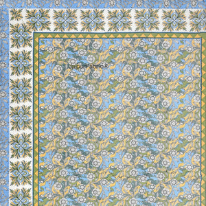 Delightful Dales Blue Pure Cotton Single Bedsheet