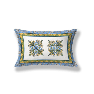 Delightful Dales Blue Pure Cotton Single Bedsheet