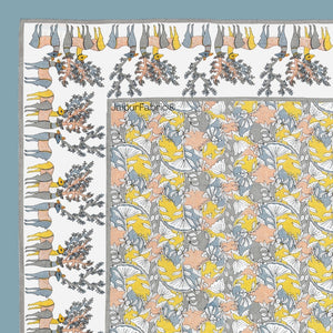 Deer Forest Yellow Pure Cotton Single Bedsheet