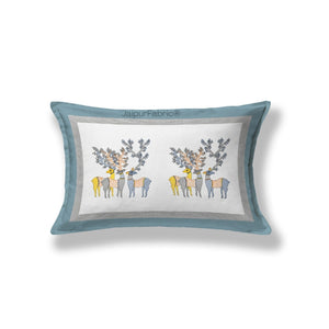 Deer Forest Yellow Pure Cotton Single Bedsheet