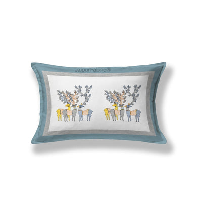 Deer Forest Yellow Pure Cotton Single Bedsheet