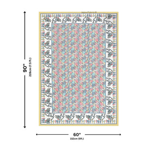 Deer Forest Colourful Pure Cotton Single Bed Bedsheet