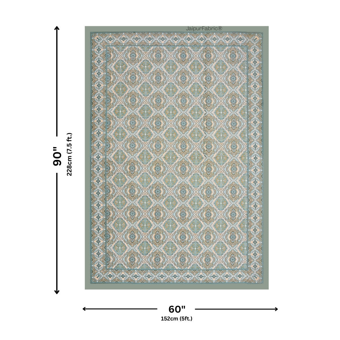 Jade Harmony Sage Green Pure Cotton Single Bedsheet