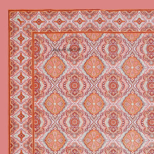 Ember Petals Coral Pink Pure Cotton Single Bedsheet