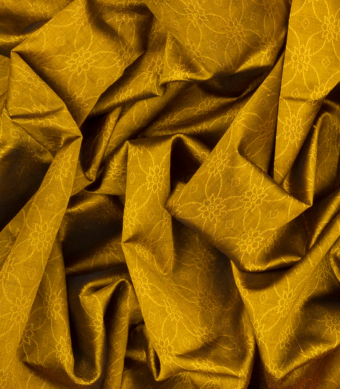 Sage Green Handloom Silk Cotton Saree With Floral Jaal Motifs-Sage Green