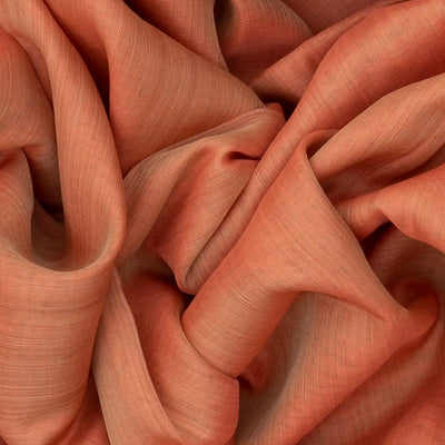 Rust Handloom Silk Cotton Saree With Zari Border-Rust