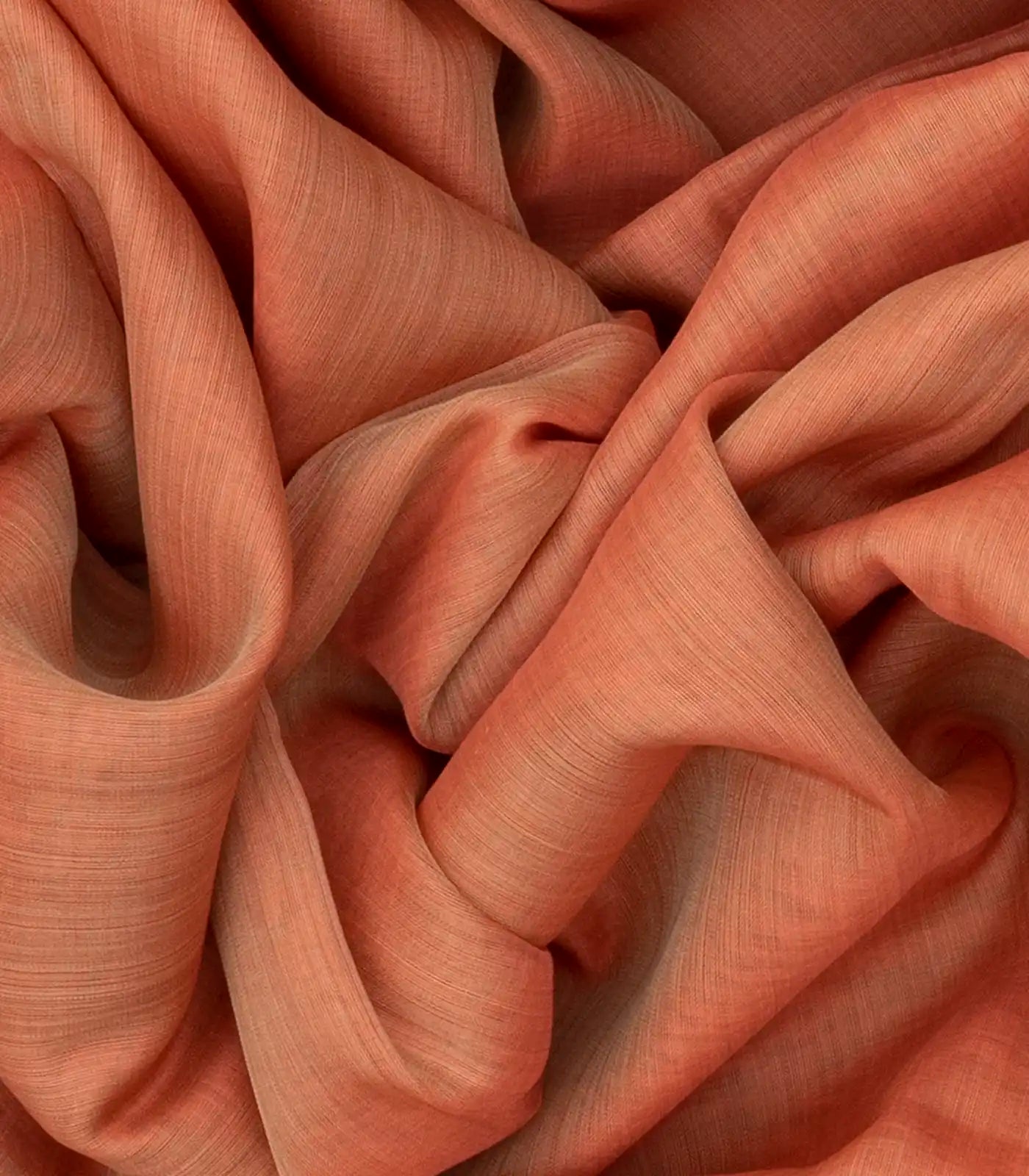 Rust Handloom Silk Cotton Saree With Zari Border-Rust