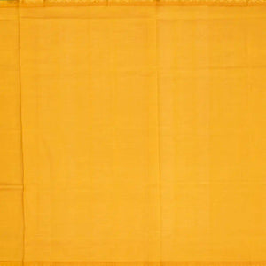 Crimson Handloom Silk Cotton Saree With Yellow Border-Crimson