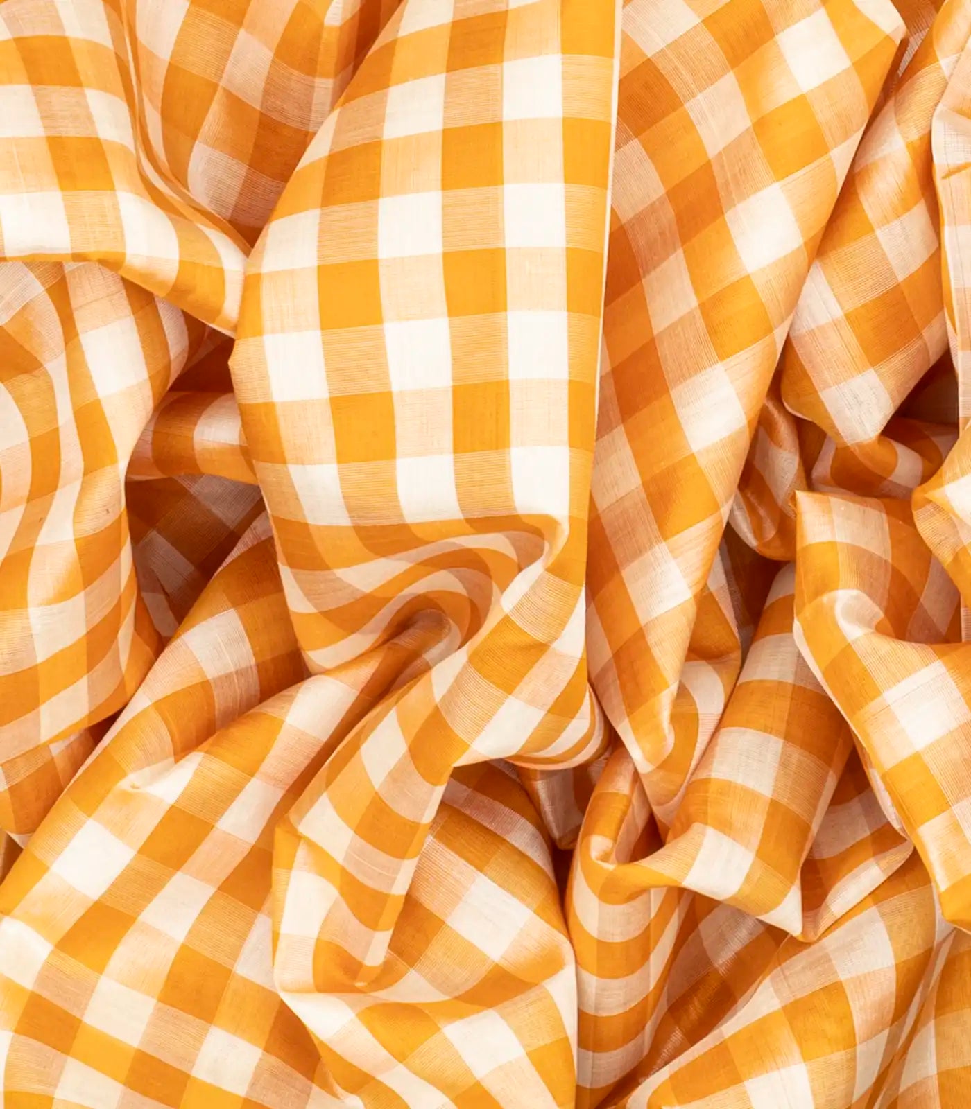 Off White Handloom Korvai Silk Cotton Saree With Checks-Off White
