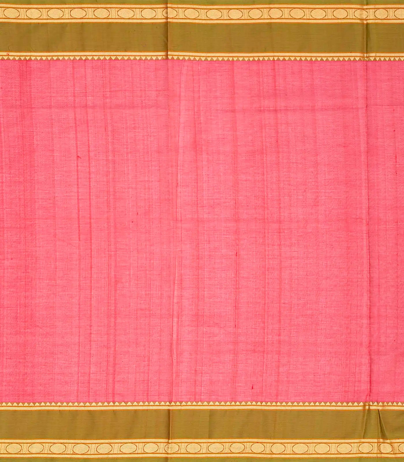 Dark Peach Handloom Silk Cotton Saree With Floral Buttas-Dark Peach