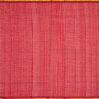 Mustard Handloom Korvai Silk Cotton Saree With Checks-Mustard