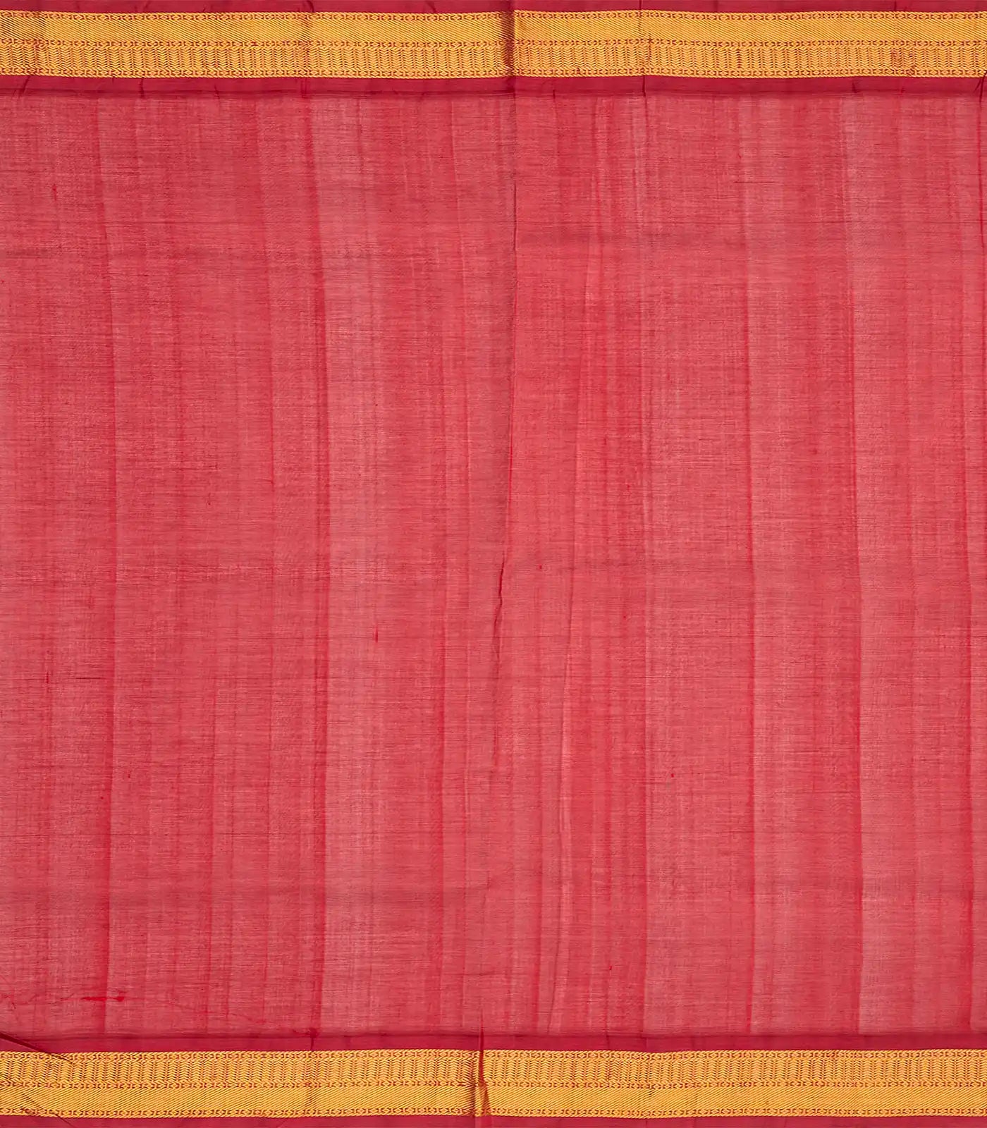 Mustard Handloom Korvai Silk Cotton Saree With Checks-Mustard