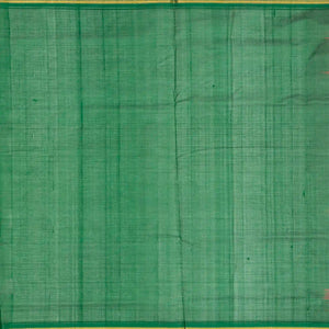 Red Handloom Korvai Silk Cotton Saree With Zari Buttas-Red