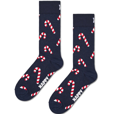 Happy Socks Unisex Candy Cane Crew Length Socks for Women and Men