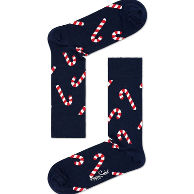 Happy Socks Unisex Candy Cane Crew Length Socks for Women and Men