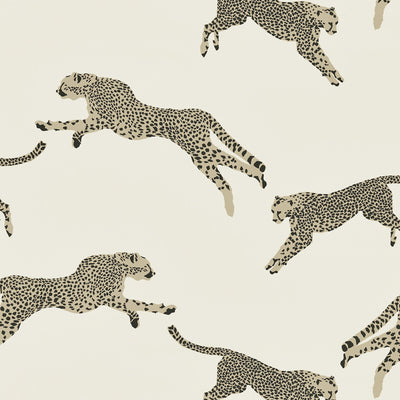 Leaping Cheetah Cotton Fabric by Scalamandre
