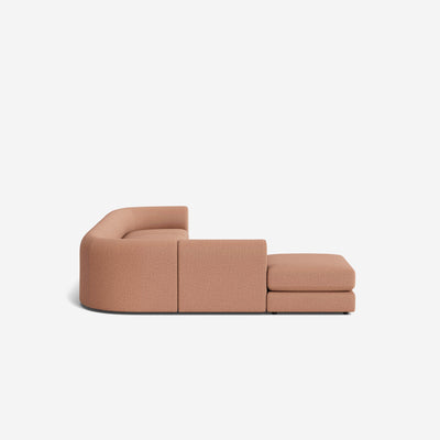 Sergio Modular Corner Sectional Sofa With Ottoman