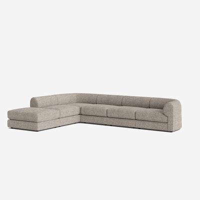Sergio Modular Corner Sectional Sofa With Ottoman