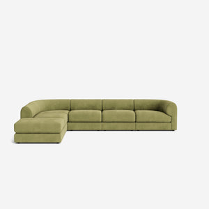 Sergio Modular Corner Sectional Sofa With Ottoman
