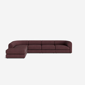Sergio Modular Corner Sectional Sofa With Ottoman