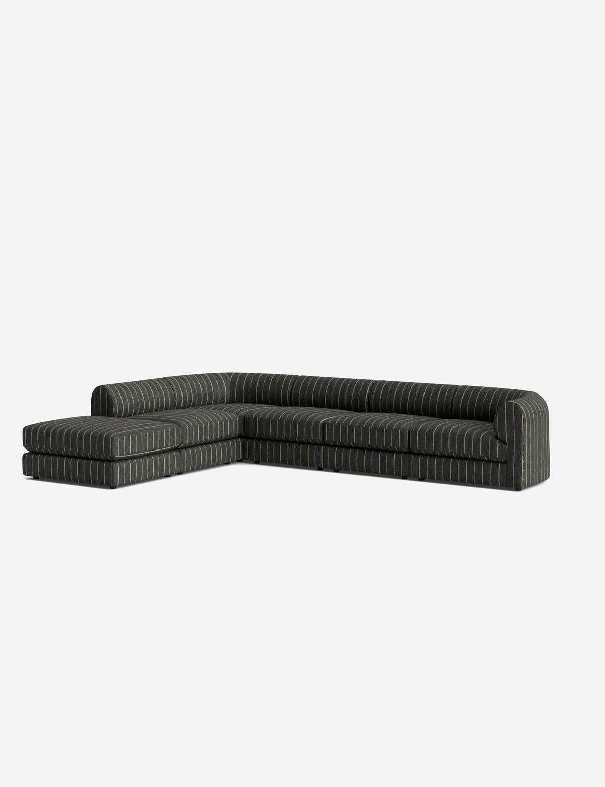 Sergio Modular Corner Sectional Sofa With Ottoman