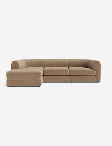 Taupe Faux Mohair