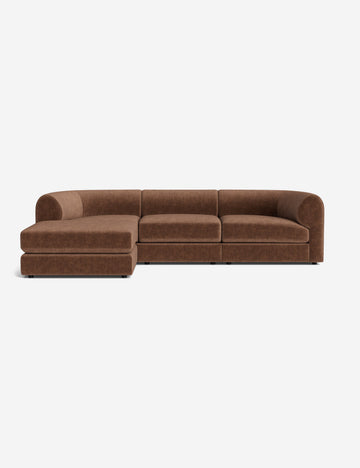 Tobacco Performance Striated Velvet