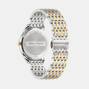 Ferragamo Slim Men Quartz White Dial Analog Stainless Steel Watch SFDE00418